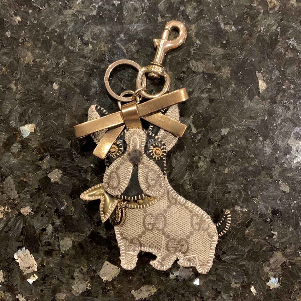 Authentic Gucci Dog Keychain